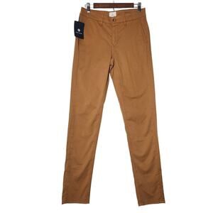 Serge Blanco 702 Chino Pants 30x33 Bronze Brown Men Workwear Office Casual NEW